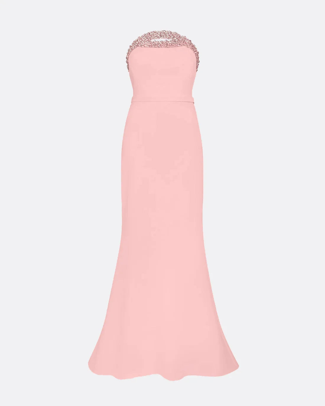 strapless column gown with beaded neckline – ODD- ROSÉ