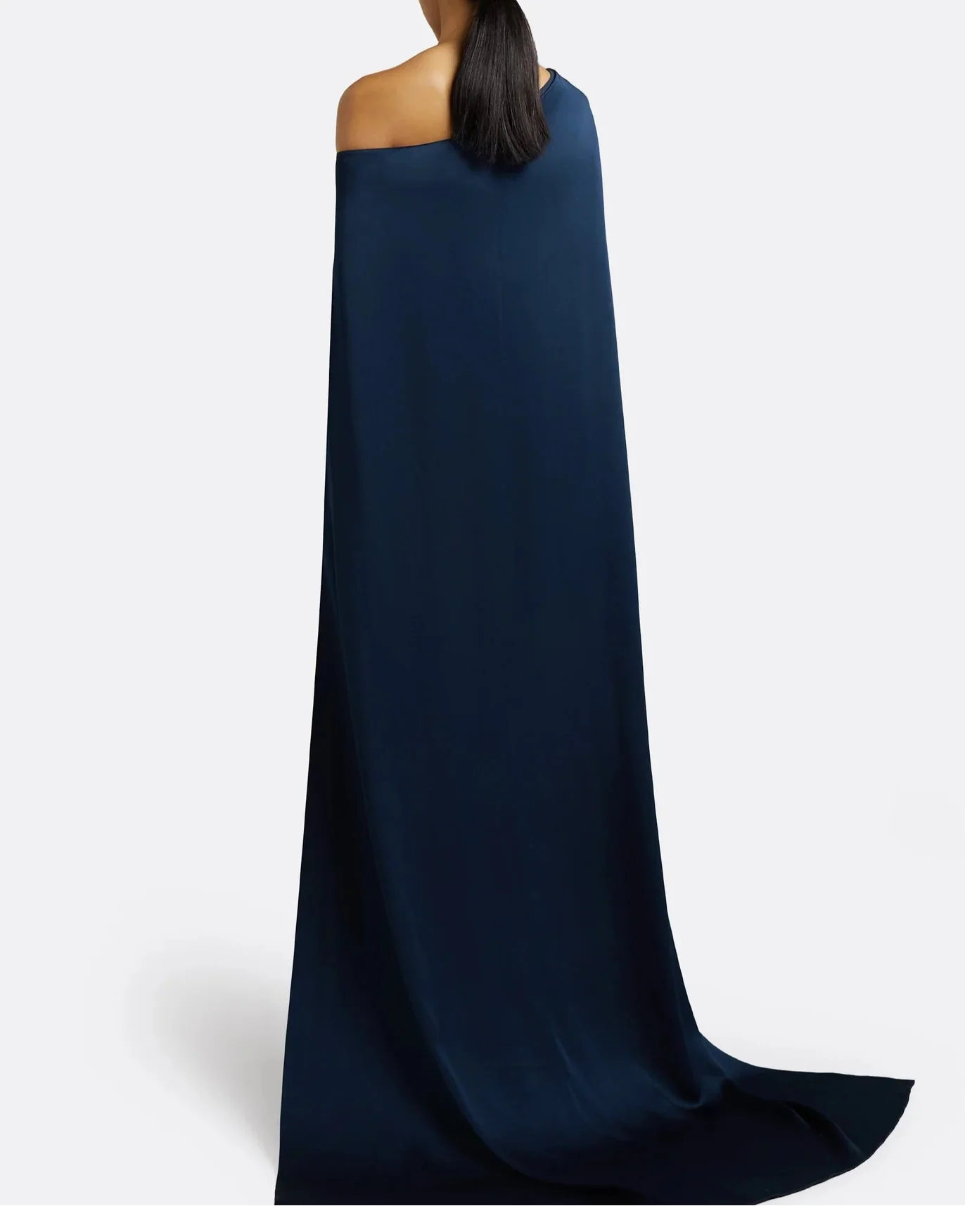 One shoulder column dress with twisted cape -ODD- Abby