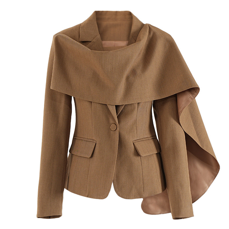 Tailored blazer with draped cape detail - ODD- Marcilu