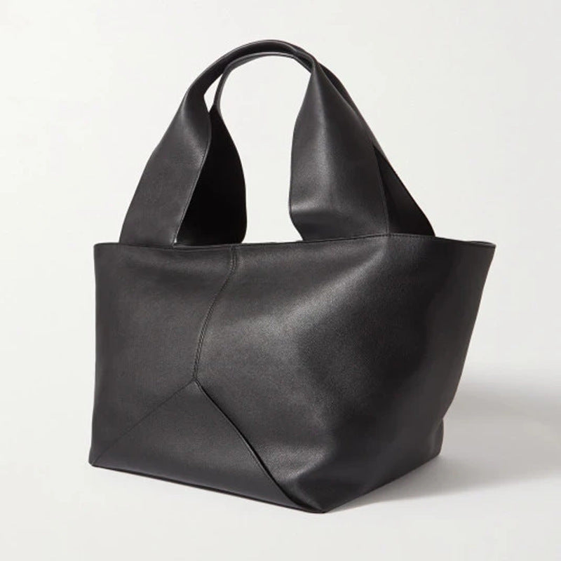 oversized geometric tote bag with sculpted handles – ODD- NOTIVA