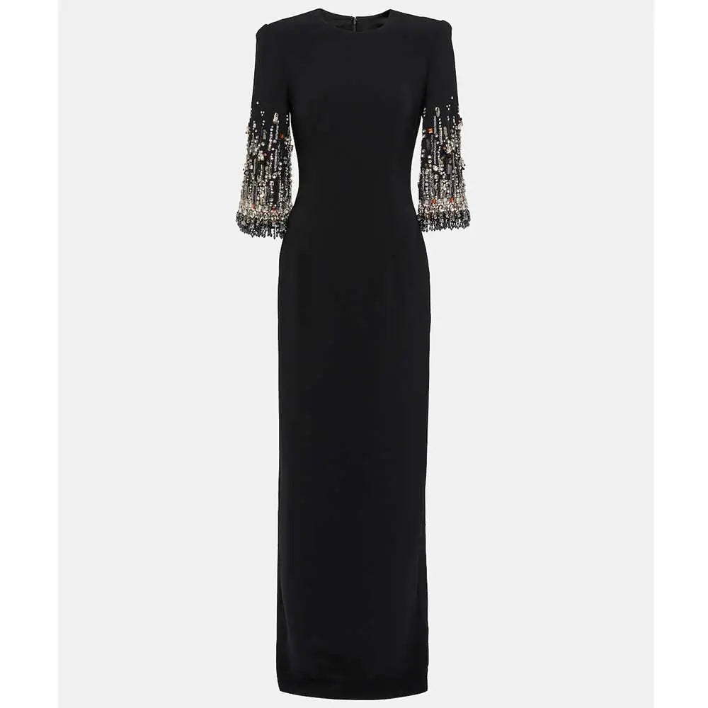 ODD-Sequined sleeves dress-Surelis