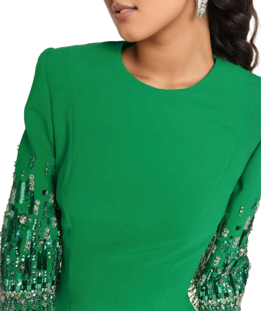 ODD-Sequined sleeves dress-Surelis