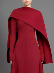 long-sleeve sequin-speckled column gown – ODD- Jevako