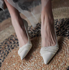 ODD- Pointed Stiletto Shoe with Pearls
