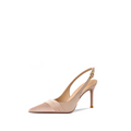 Pointed-Toe Satin Slingback Pumps – ODD- EVELYN