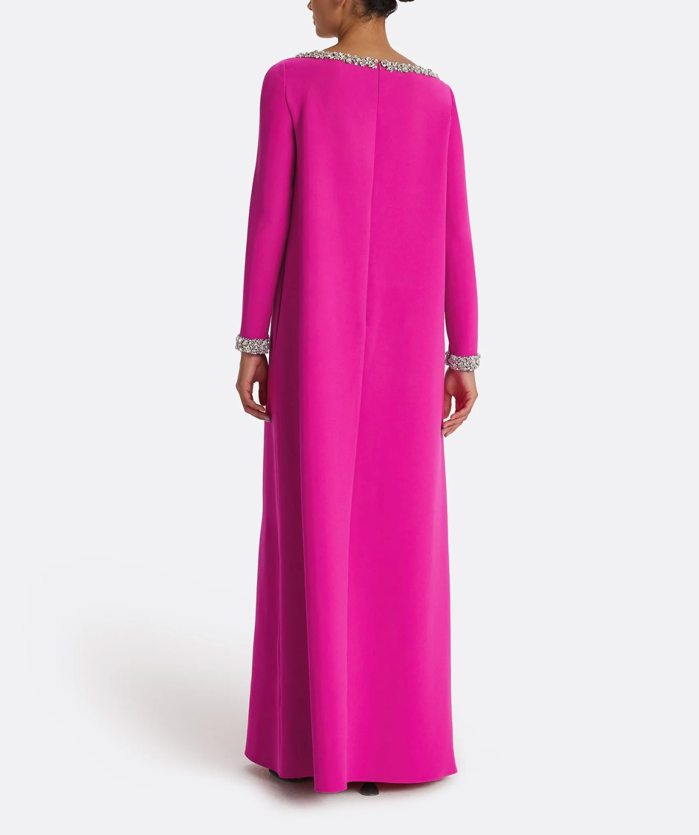 long-sleeve A-line gown with embellished neckline – ODD- FOUCE