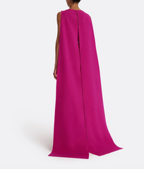 sleeveless gown with jeweled belt and cape – ODD- VERDELUX