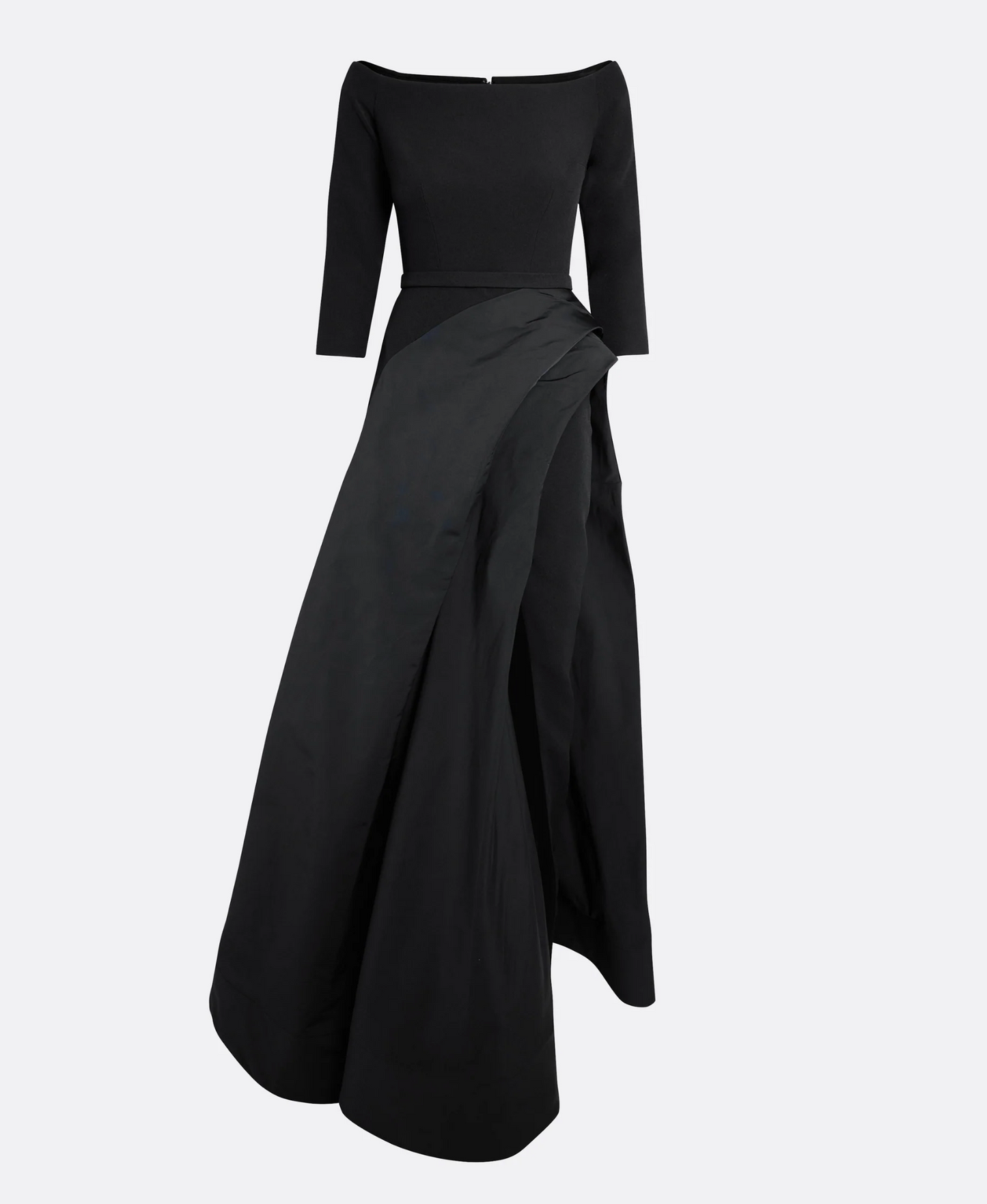 off-shoulder gown with draped slit skirt – ODD- NOLEIN