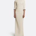 fitted column gown with embellished cuffs – ODD- ELYSIA