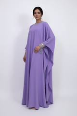 embellished lilac kaftan with crystal cuffs – ODD- ALYANA