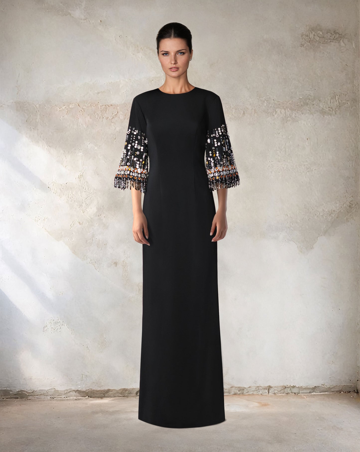 ODD-Sequined sleeves dress-Surelis