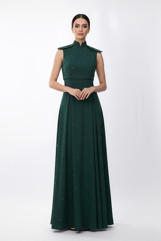 strapless embellished gown with A-line silhouette – ODD- FALENA