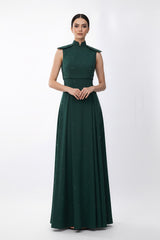 strapless embellished gown with A-line silhouette – ODD- FALENA