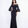 off-shoulder mermaid gown with puffed sleeves – ODD- ELYSAA