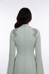 long-sleeve mermaid gown with embellished shoulder – ODD- SEGE